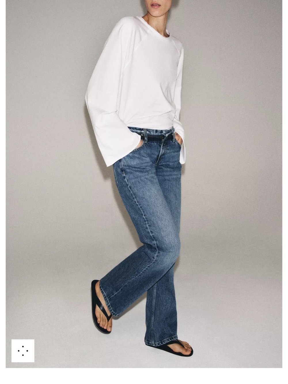 Zara Mid-Blue Straight-Leg Women's Jeans